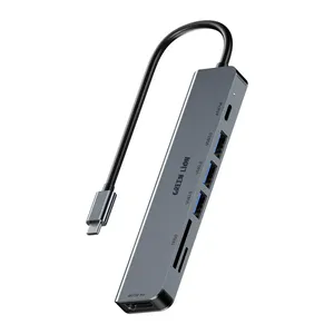  Green Lion 7-in-1 USB-C Hub Gray 