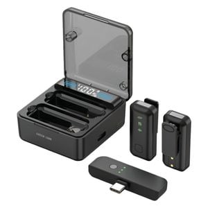 Green Lion 2 in 1 Microphone with Digital Display - Black