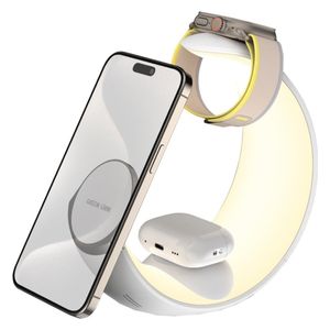  Green Lion Moon Charge 4 in 1 Wireless Charger - Multi-Device Charging - Ease of use - White 