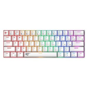 لوحة مفاتيح للألعاب ميكانيكية هاڤيٹ KB903L  - ابيض