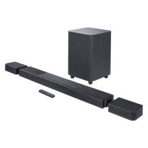  JBL Soundbar - 3D Surround Sound, Detachable Battery-Powered Surround Speakers, Built-in Wi-Fi - Black 