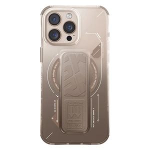 Skinarma HELIO iPhone 16 Pro Max - Semi-Transparent Protective Case with Built-in Stand & Magnetic Ring - Gold