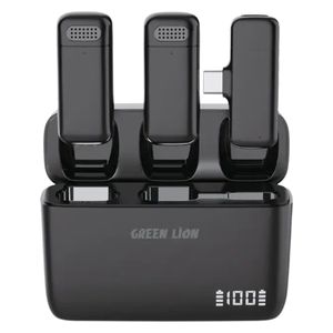  Green Lion Duo Cast Wireless Microphone - Up to 7 hours - Black 