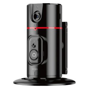  رأس كاميرا ذكي من دبليو اي دبليو يو - WI SE008 - تتبع الوجه 360 درجة - حامل هاتف ومتحكم لاسلكي - اسود 