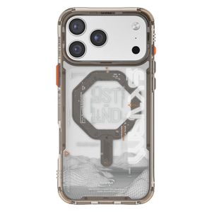  حافظة شبه شفافة سكينارما SONIX - مع حلقة شحن مغناطيسية وحلقات جانبية قابلة للفصل - لجهاز ايفون 17 برو ماكس - شفاف 