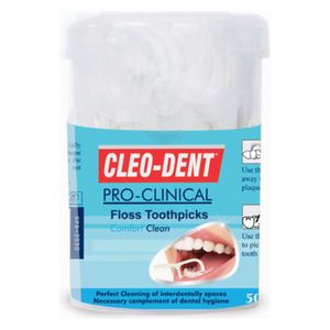 Optimal OPD-2030 - Cleo Dent Pro-Clinical Floss Toothpicks - 50 Pieces