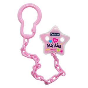 Optimal OPB-1044 - Pacifier holder with plastic clip - Pink
