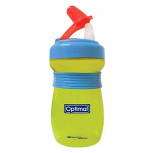 Optimal Silicone Straw Baby Cup - 240 ml Green