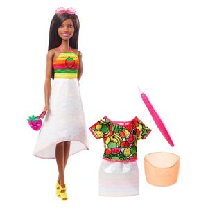  Barbie Crayola Rainbow Fruit Surprise Doll & Fashions 