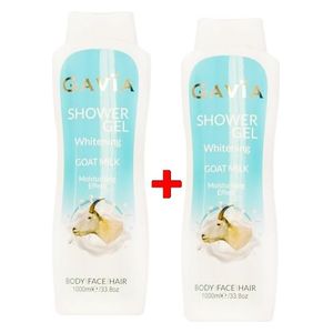  Gavia Goat Milk Shower Gel - 1000ml + Free Piece 