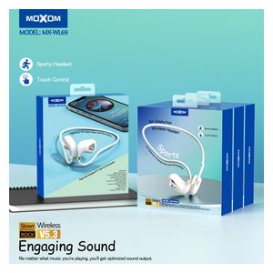  Moxom MX-WL69 - Bluetooth Headphone In Ear - White 