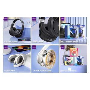  Moxom MX-WL60 - Bluetooth Headphone Over Ear - Black 