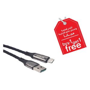  Moxom MX-CB90 - USB-C Cable - 1 m - Black + Free Piece 