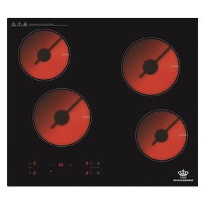 طباخ رويال الرحماني كهربائي - 4 مشاعل - RRIC6000 - اسود