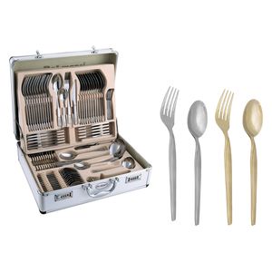  DeLmonti Cutlery Set - 138 Piece - Stainless Steel 