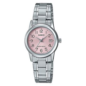  Casio Watch For Women - Analog Display, Stainless Steel Band - Silver 