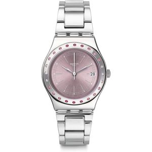  Swatch Watch YLS455G - For Women - Analog Display, Stainless Steel Band - Silver 
