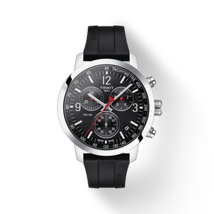 Tissot Watch T1144171705700 For Men - Analog Display, Rubber Band - Black 