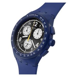 Swatch SUSN418 For Men - Analog Display, Silicone Band - Blue 