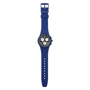  Swatch SUSN418 For Men - Analog Display, Silicone Band - Blue 