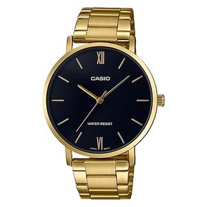  Casio Watch LTP-VT01G-1BUDF For Women - Analog Display, Stainless Steel Band - Gold 