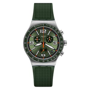  Swatch Watch YVS462 For Men - Analog Display, Rubber Band - Green 