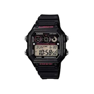Casio Watch AE-1300WH-1A2VDF For Men - Digital Display, Resin Band - Black