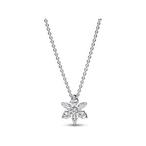 Pandora Flower Shape Necklace - Silver