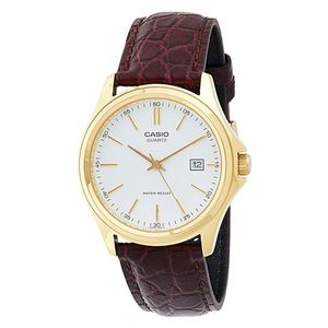 Casio Watch MTP-1183Q-7ADF For Men - Analog Display, Leather Band - Brown