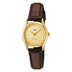 Casio Watch LTP-1094Q-9ARDF  For Women - Analog Display, Leather Band - Brown