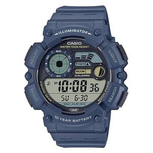 ساعة كاسيو للرجال WS-1500H-2AVDF - عرض رقمي, سوار من الراتنج - أزرق