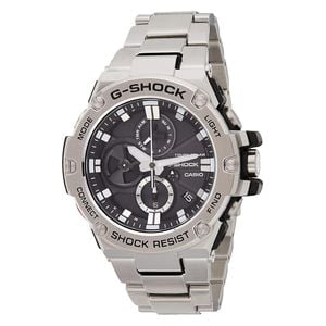  Casio Watch GST-B100D-1ADR For Men - Analog Display, Stainless Steel Band - Silver 