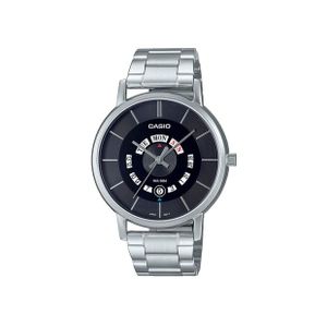  Casio Watch MTP-B135D-1AVDF For Men - Analog Display, Stainless Steel Band -Silver 
