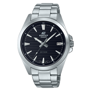  ساعة كاسيو للرجال - عرض بعقارب, سوار من ستانلس ستيل - سلفر 