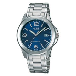  ساعة كاسيو للرجال MTP-1215A-2ADF - عرض بعقارب, سوار من الستانلس ستيل - سلفر 