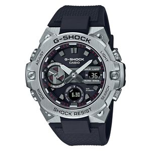  ساعة كاسيو للرجال GST-B400-1ADR - عرض بعقارب, سوار من راتنج - اسود 