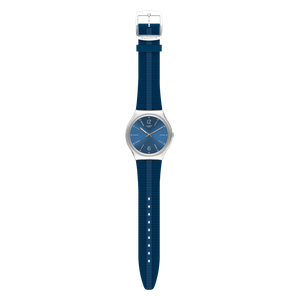  Swatch Watch SS07S111 For Unisex - Analog Display, Rubber Band - Blue 