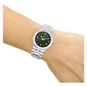  Swatch Watch YLS468G For Unisex - Analog Display, Stainless Steel Band - Silver 