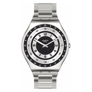  ساعة سواتج للجنسين SS07S121G - عرض بعقارب, سوار من الستانلس ستيل - سلفر 