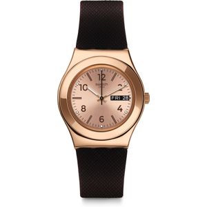 Swatch Watch YLG701- For Women - Analog Display, Silcone Band - Brown 