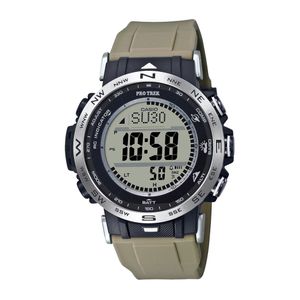  Casio Watch PRW-30-5DR For Men - Analog Digital, Silicone Band - Gray 