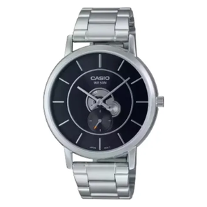  Casio Watch MTP-B130D-1AVDF For Men - Analog Display, Stainless Steel Band - Silver 