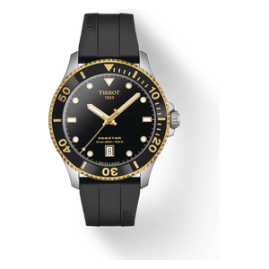  Tissot Watch T1204102705100 For Men - Analog Display, Rubber Band - Black 