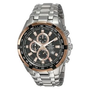  Casio Watch EF-539D-1A5VUDF For Men - Analog Display, Stainless Steel Band - Silver 