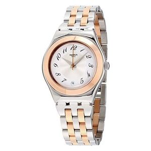  ساعة سواتج للجنسين YLS454G - عرض بعقارب, سوار من الستنانلس ستيل - سلفر 