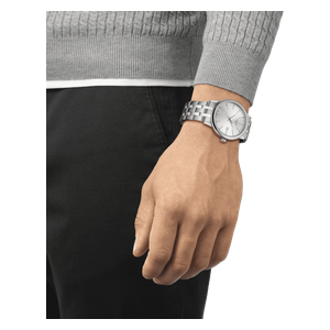  Tissot Watch T1294101103100 For Men - Analog Display, Stainless Steel Band - Silver 