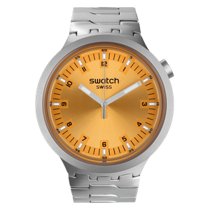  Swatch Watch SB07S103G For Men - Analog Display, Stainless Steel Band - Silver 