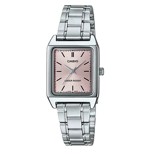 Casio Watch LTP-V007D-4EUDF For Women - Analog Display, Stainless steel Band - Silver