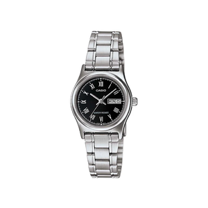 Casio Watch LTP-V006D-1BUDF For Women - Analog Display, Stainless steel Band - Silver