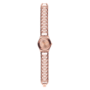  Swatch Watch YLG126G For Women - Analog Display, Stainless Steel Band - Bronze 
